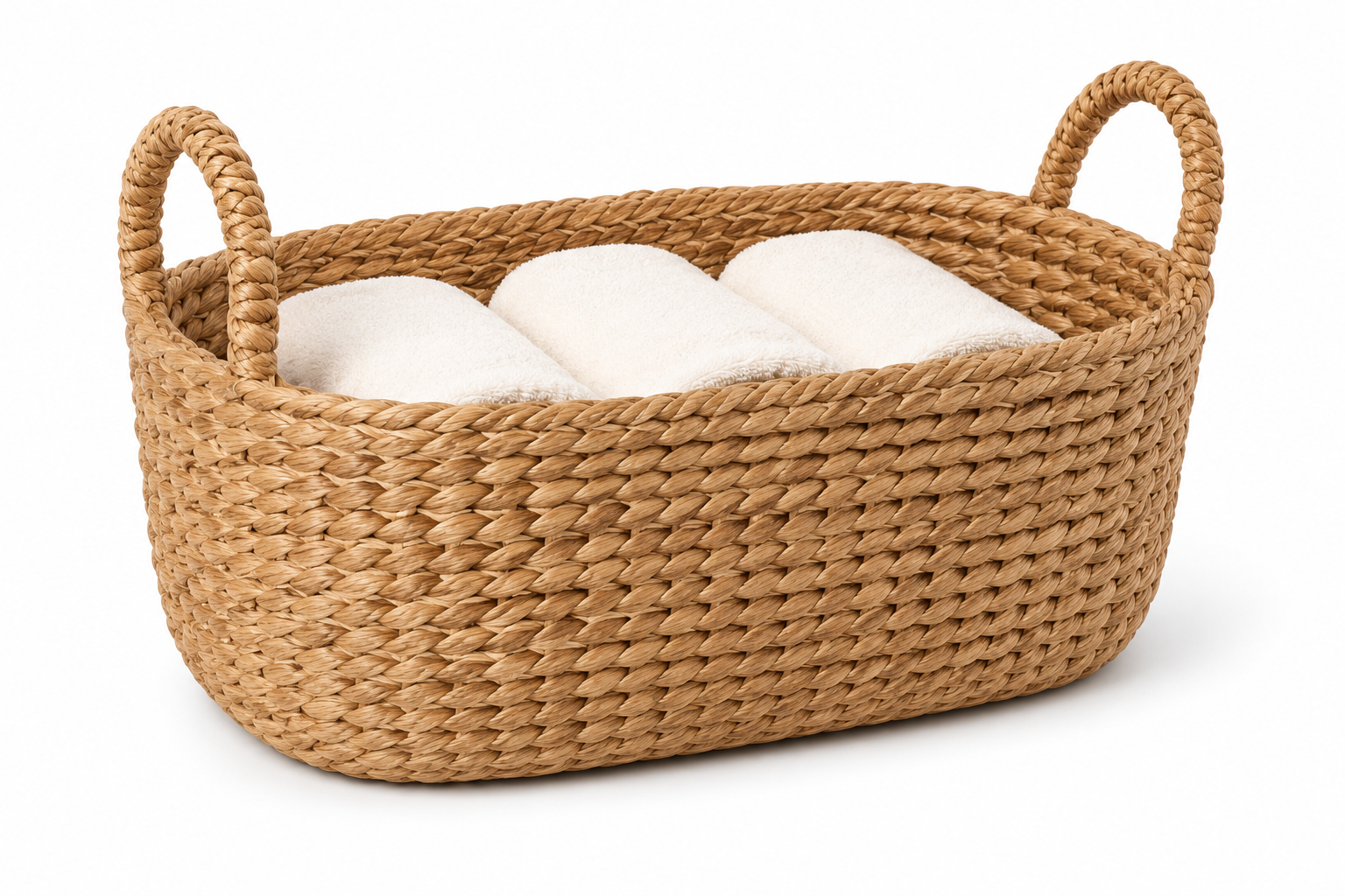 Panier de Rangement en Osier Tressé Naturel (4 Sections)